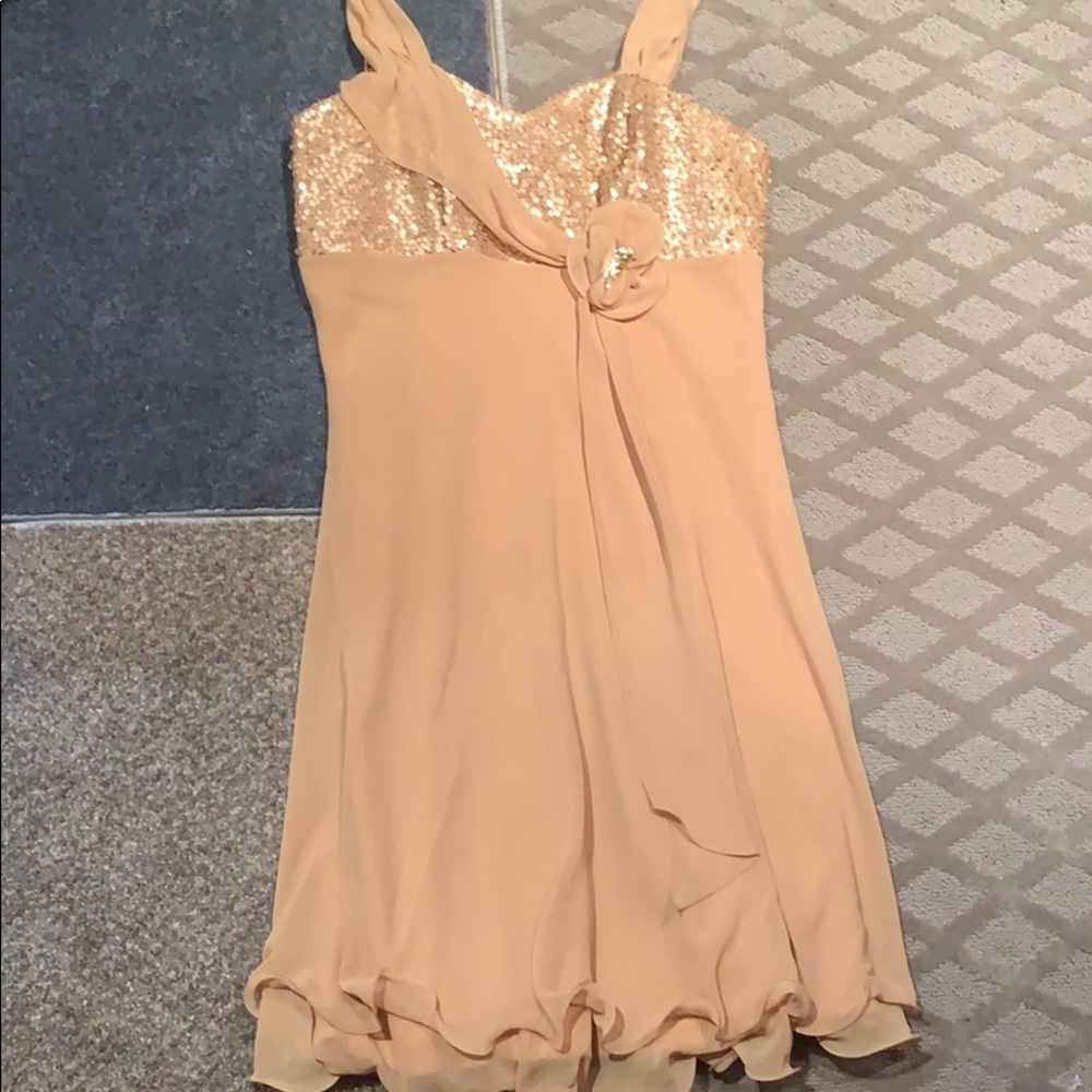 Mina Collection Sequin Ruffle Dress Women size 52